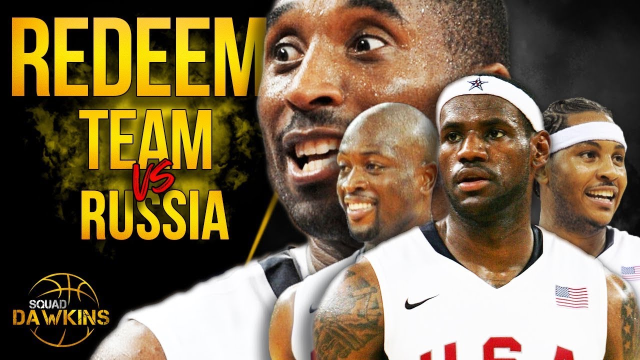 Kobe, Lebron, D-Wade, Melo x 2008 USA Redeem Team DESTROY Russia | SQUADawkins