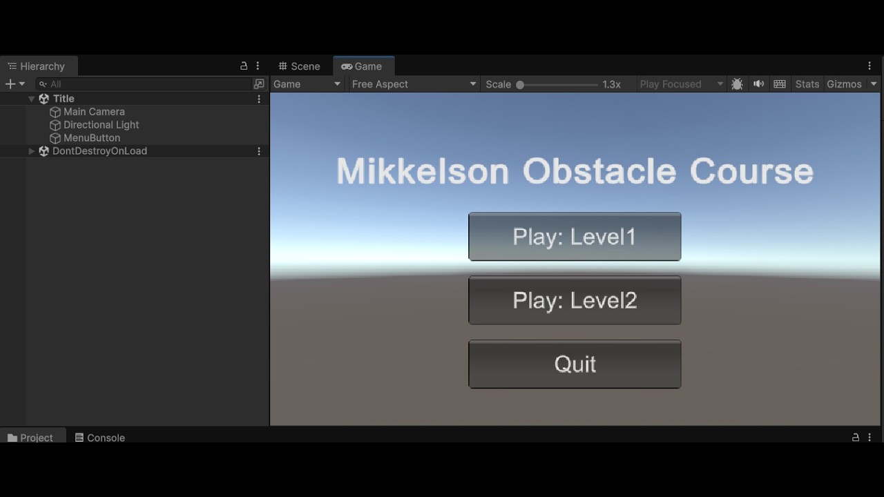 Adding the Menu and User Interface