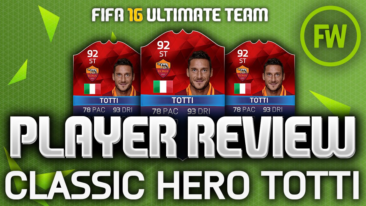 CLASSIC INTERNATIONAL HERO TOTTI (92) *ITALIAN STALLION* PLAYER REVIEW (FIFA 16 ULTIMATE TEAM)