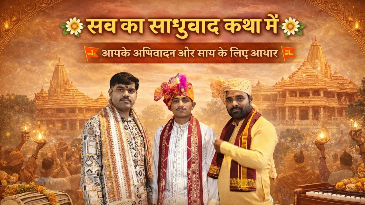 श्री राम कुमार हनुमानगढ़ी मंदिर में कथा के विश्राम के बाद सब का साधुवाद।। #भागवतकथा #भक्ति #भजन #कथा