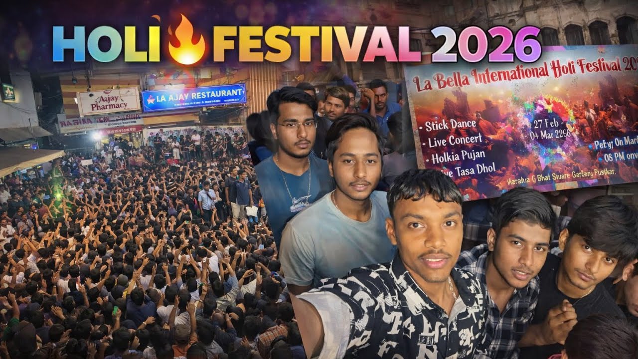Public Ka Samundar 😍 | Pushkar International Holi 2026 Vlog 🌈🔥
