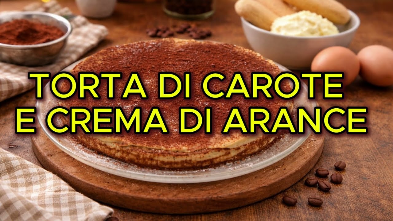 Torta di Carote e Crema di Arancia .... Buona, Facile  e Soffice !!! #cucinafacile #perte