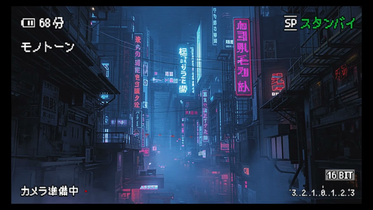 Neon Rain Cyberpunk Japan TV Screensaver | Silent City Night (1 Hour)