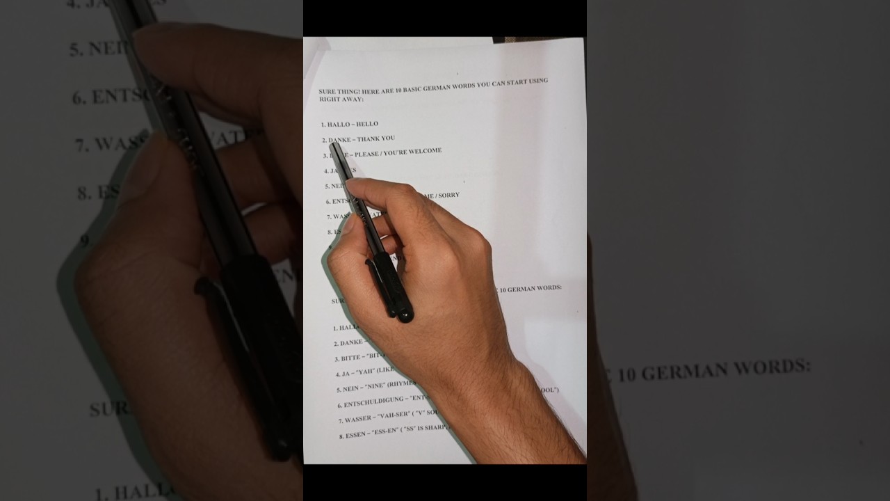 10 basic German words 🇩🇪|