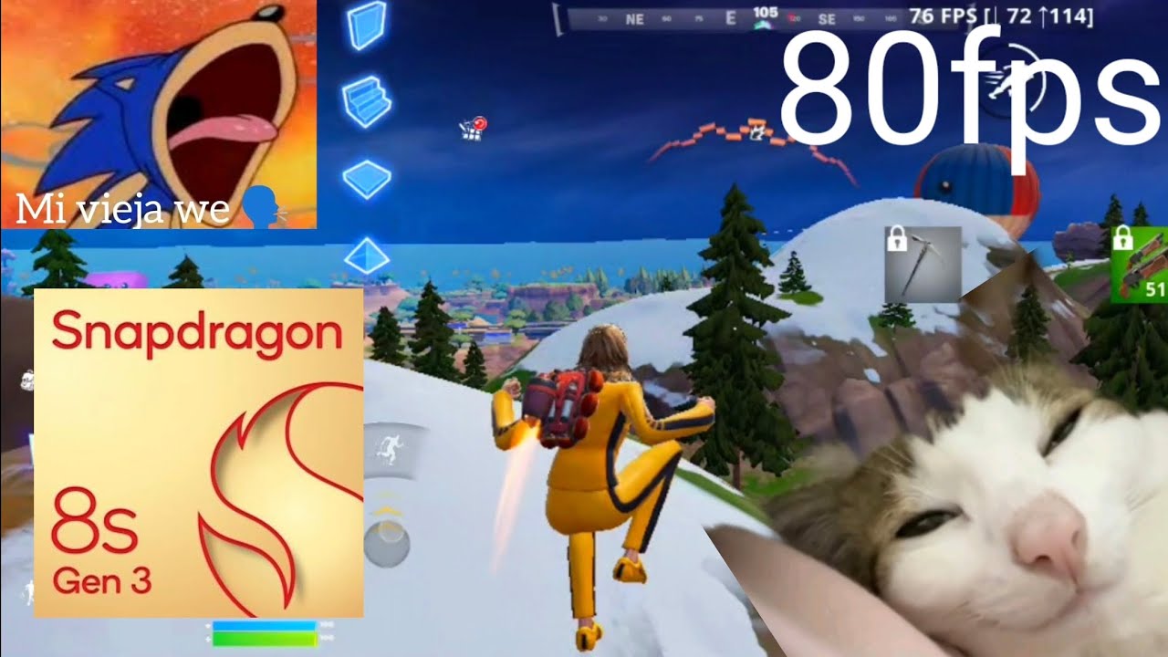 Fortnite mobile 120fps(ni llegajsjs) poco f6 snapdragon 8s gen 3