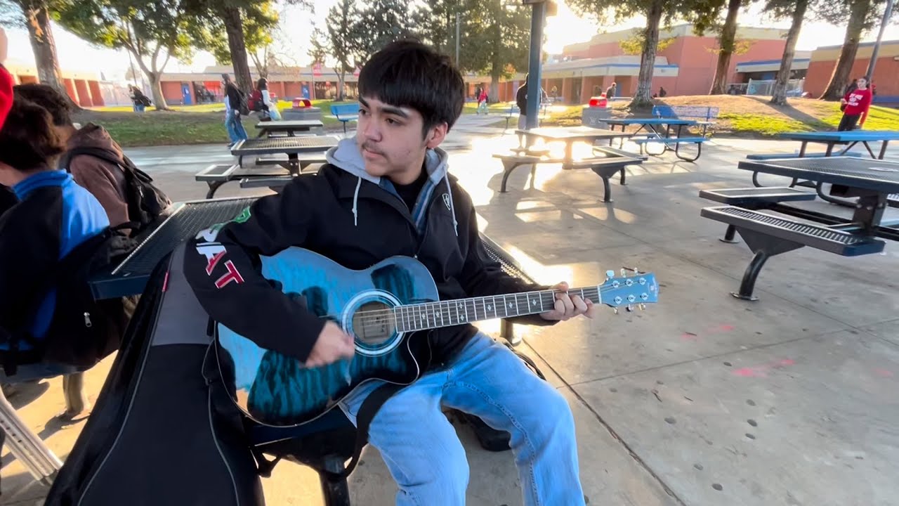 Taking Guitar To School During Valentines