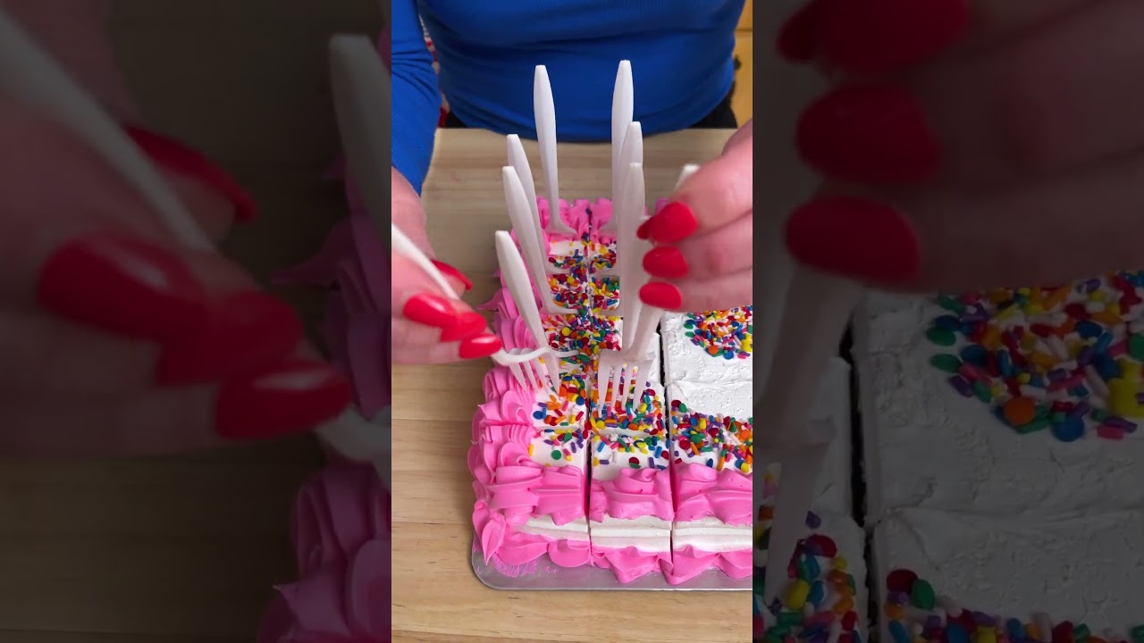 🎂 Cake serving hack for kids birthday parties! #kidsbirthdayparty #cake