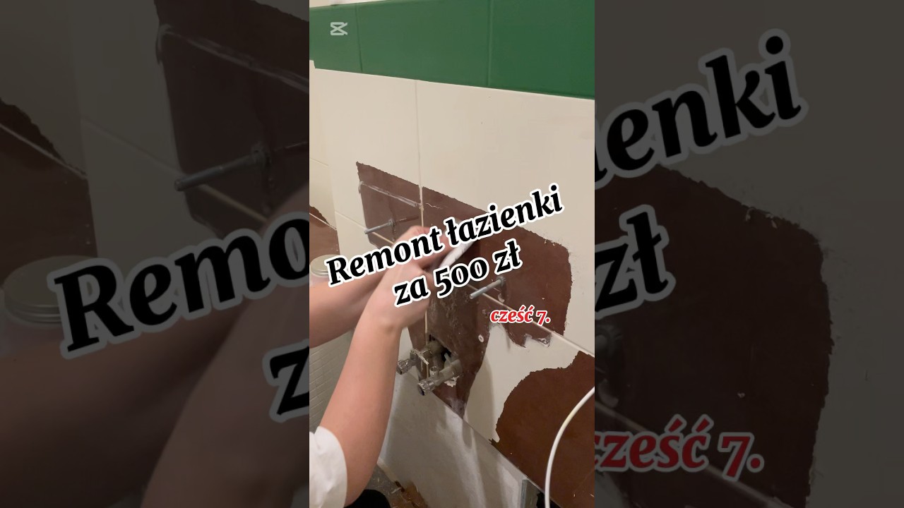 Remont łazienki za 500 zł - część 7. (Malowanie płytek, kafli farbą v33) #renowacja #budżet