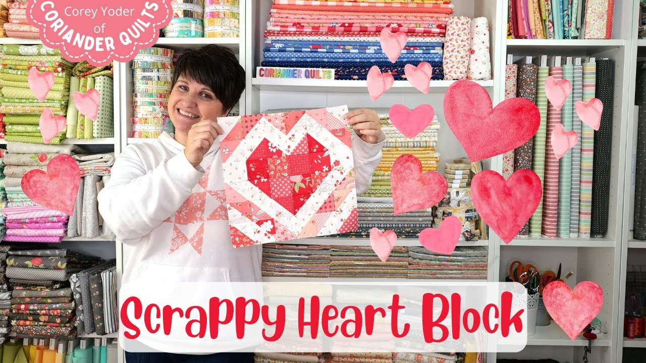 FREE Scrappy Heart Block Pattern | Scrappy Irish Chain Blocks Update | Helpful HST Hack