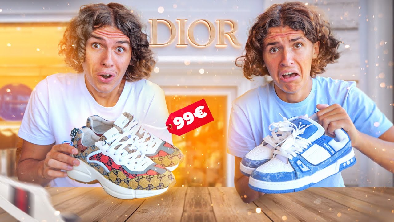 ON A ACHETÉ DES SNEAKERS DE LUXE À 99€ ! (Gucci, Louis Vuitton…)