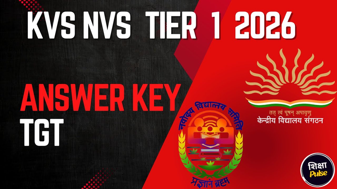 KVS NVS TGT Tier-1 Answer Key 2026 | 11 Jan 2026 Second Shift | Complete Paper Solution  