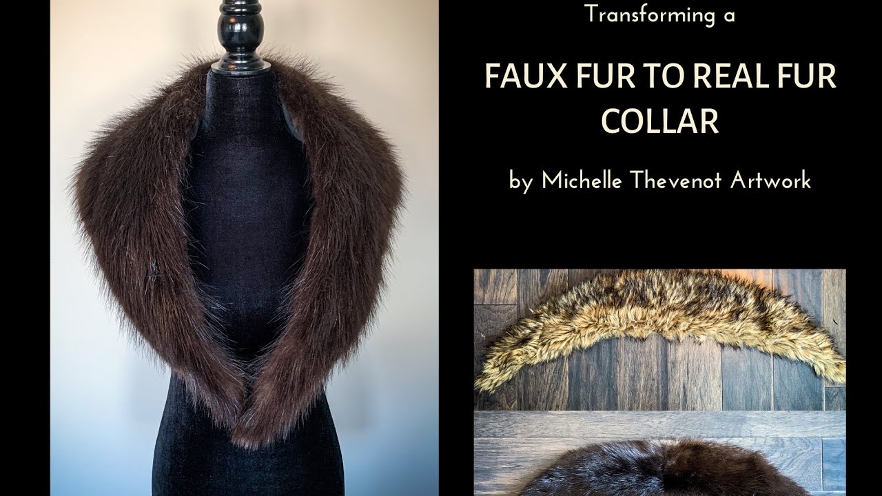 Transforming a Faux Fur to Real Fur Collar - Custom Sewing Project to Fit Coat - Dual Purpose Scarf