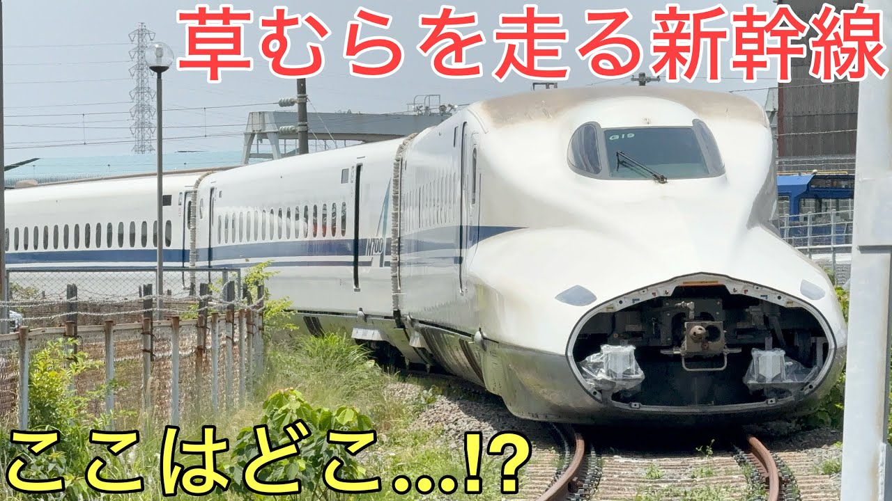 【激レア】草むらの中を進む新幹線の正体とは…⁉︎