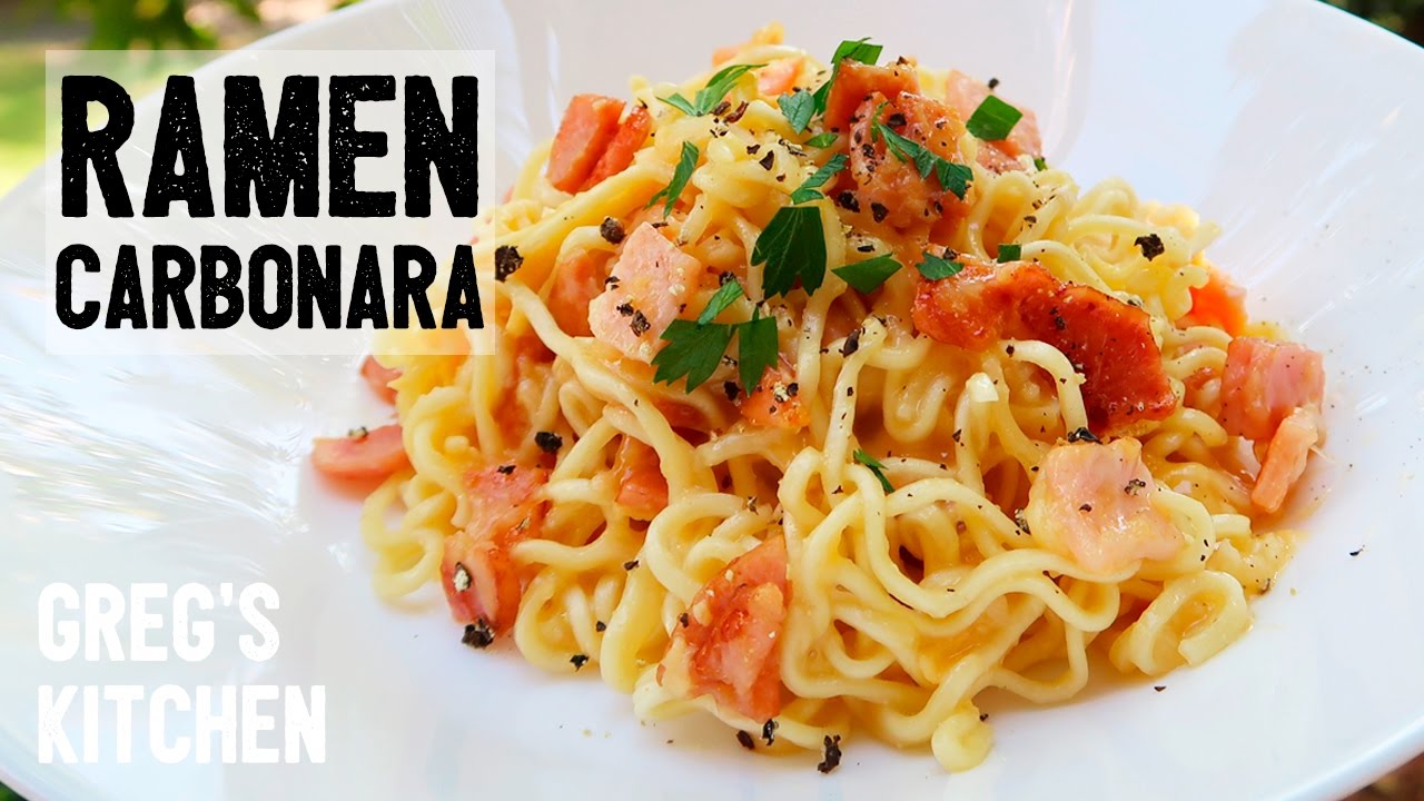 HOW TO MAKE RAMEN CARBONARA - Greg's Kitchen