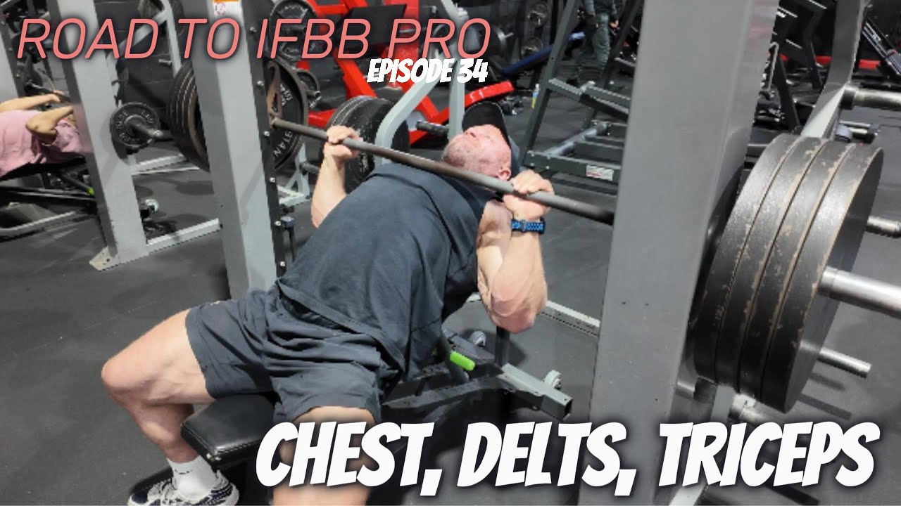 ROAD TO IFBB PRO EP 34. CHEST, DELTS, TRICEPS