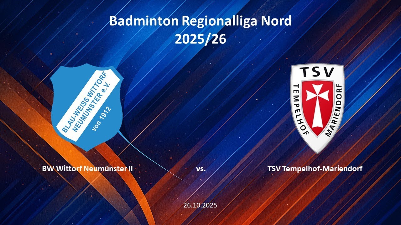 Badminton Regionalliga Nord BW Wittorf Neumünster II gg. TSV Tempelhof-Mariendorf