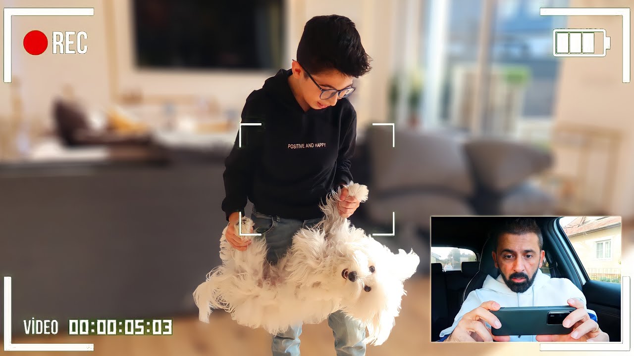 راقبت ابني مع كلبي 🐕‍🦺 ب كاميرا خفية 📸 (لوحدهم في البيت)
