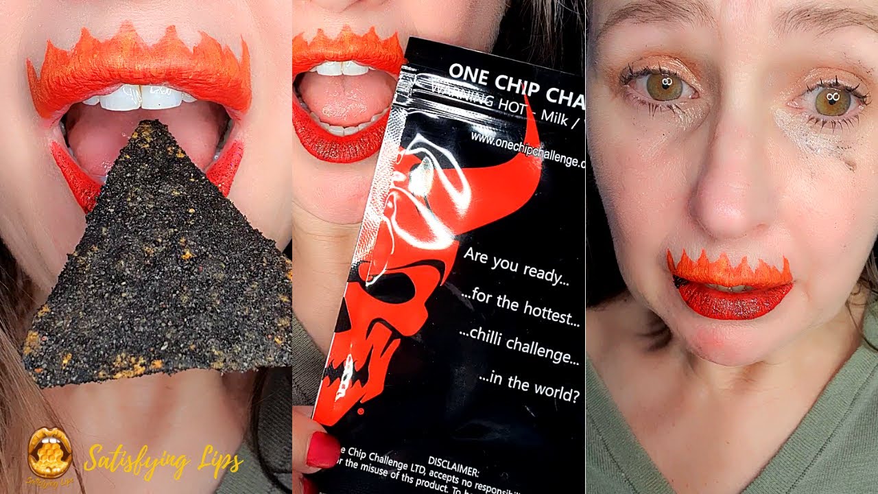 ASMR ONE CHIP CHALLENGE 🌶Worlds Hottest CAROLINA REAPER PEPPER🌶 Eating Sounds 먹방 Mukbang