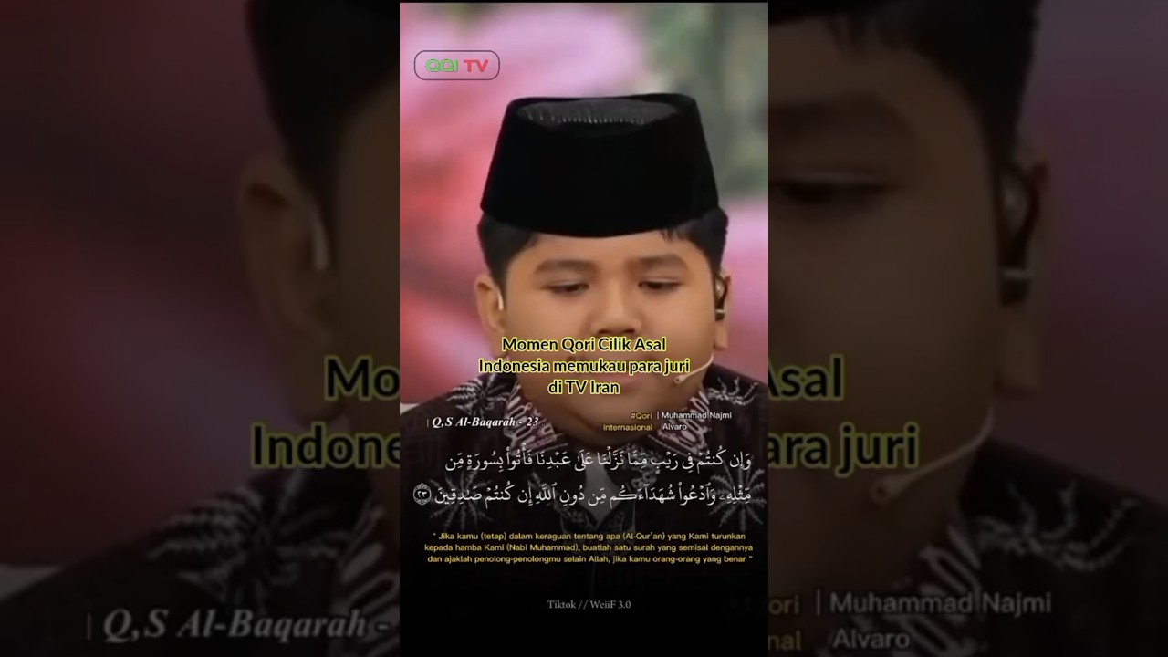 VIRAL DI TV IRAN - Momen Qori Cilik Asal Indonesia Memukau Para Juri | Muhammad Najmi Alvaro