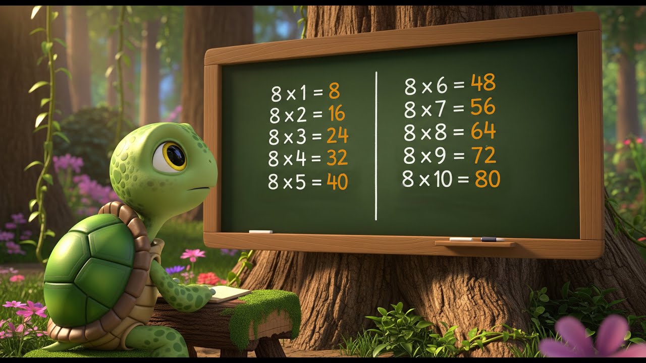 Tablas de Multiplicar del 8 - Ocho por uno, ocho! 8x1=8