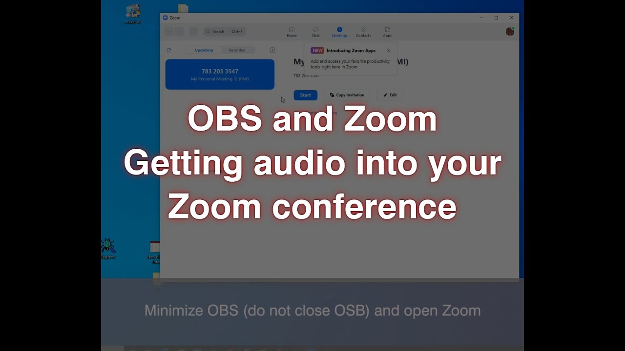 OBS and ZOOM: fixing the audio problem