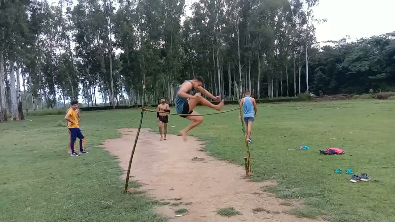 hp forest guard bharti day 1/2021 high jump 4.2 ft / dharamshala police ground / high jump technique