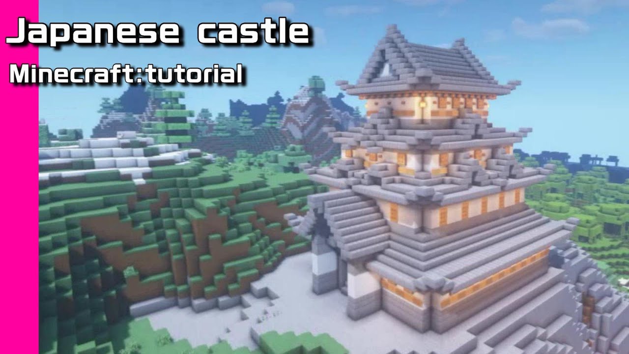 【マインクラフト】和風のお城の作り方！サバイバルでも作りやすいかんたん建築！ついに完成！【3/3】