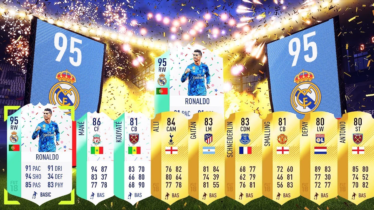 OMG! Fut Birthday Ronaldo & Bale In A Pack!! Fifa 18 Ultimate Team