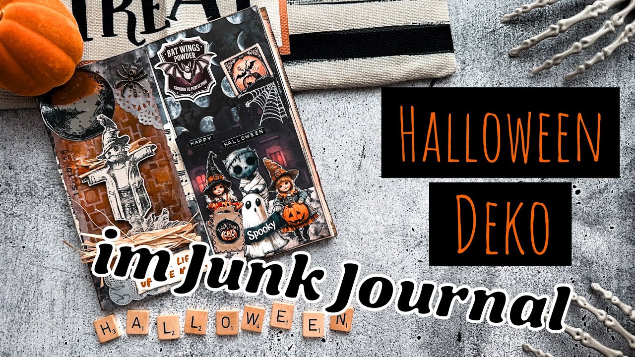 Junk Journal Halloween Deko 🎃 | Bastelideen & Flipthrough für Herbst & Halloween DIY Ideen