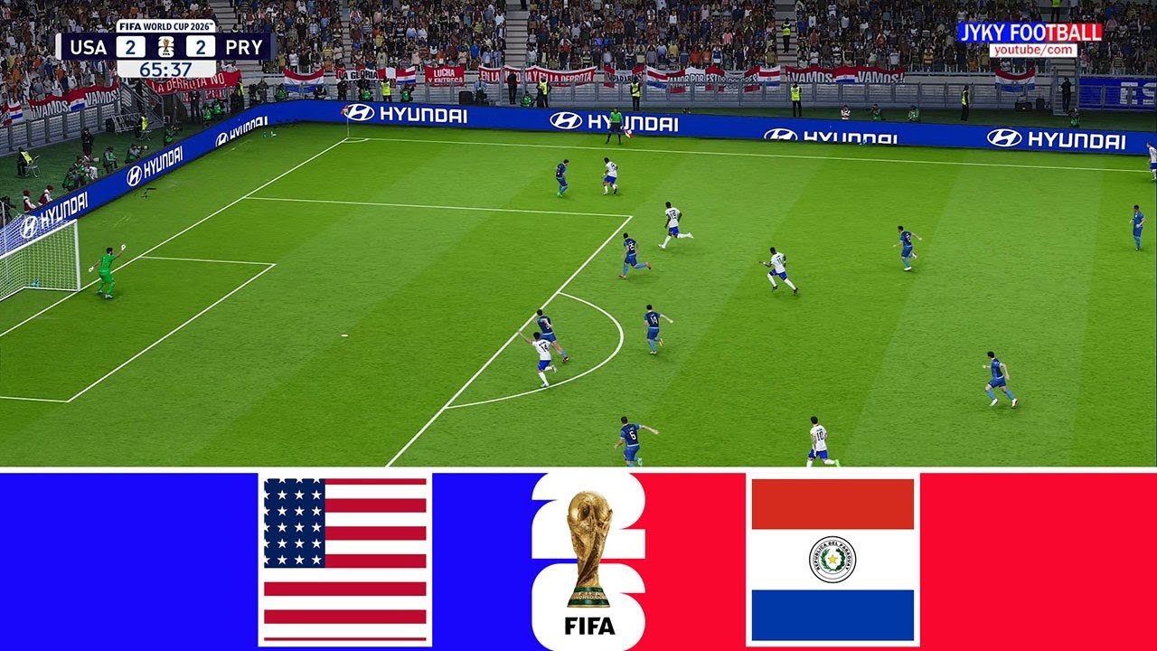 United States vs Paraguay Group -D | FIFA World Cup 2026 (USA) | Full match all goals eFootball PES