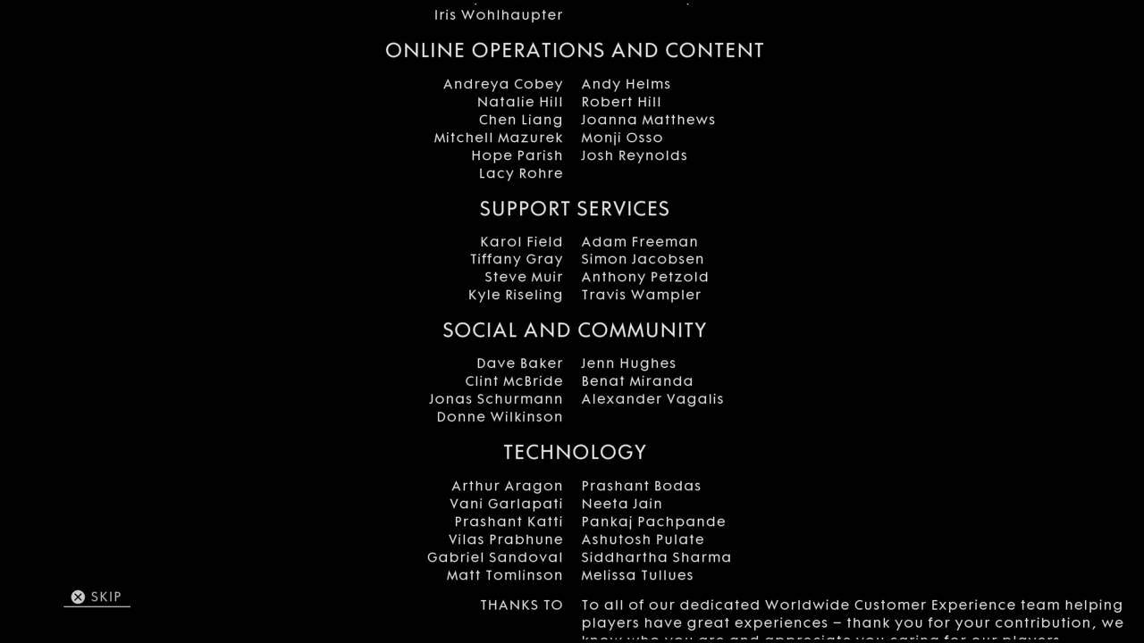 Battlefield 1 Credits