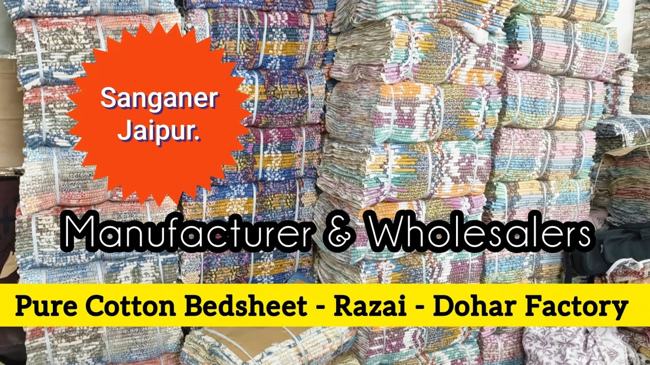 💞Pure Handblocks & Digital Jaipuri Cotton Bedsheet - Razai - Dohar Manufacturer Laxmi Texprint💞