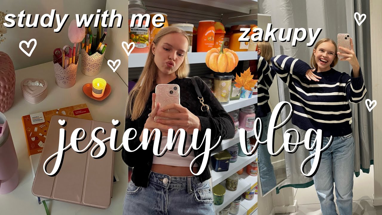 PIERWSZY JESIENNY VLOG💌 study with me, zakupy i haul!