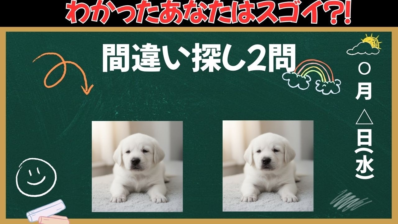 【間違い探し】これがわかったあなたの脳年齢は若い！！サクッと脳を活性化！