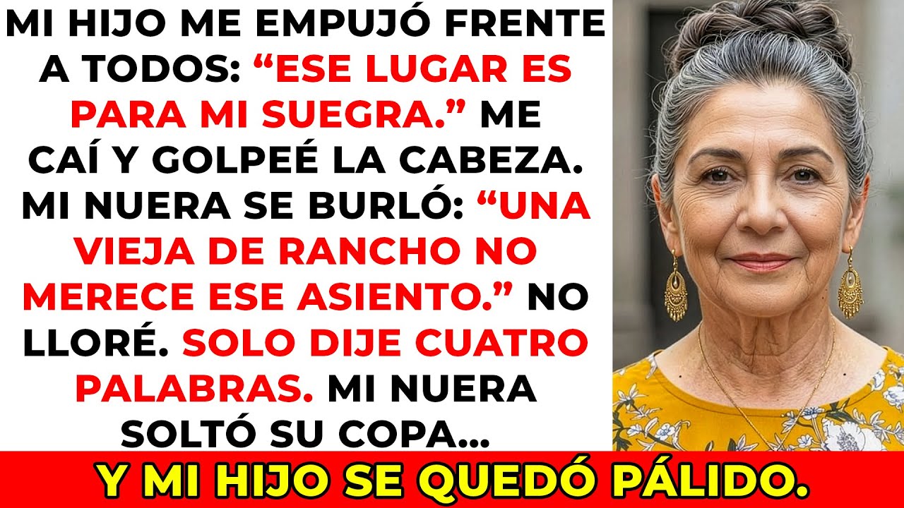 El Día de las Madres, mi hijo me empujó y gritó: “¡Ese lugar es para la mamá de mi esposa! ¡Tú no…!”