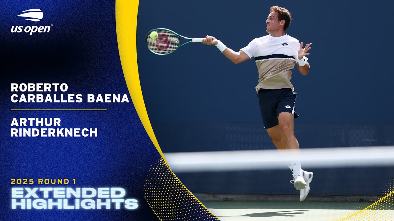 Roberto Carballes Baena vs. Arthur Rinderknech Extended Highlights | 2025 US Open Round 1