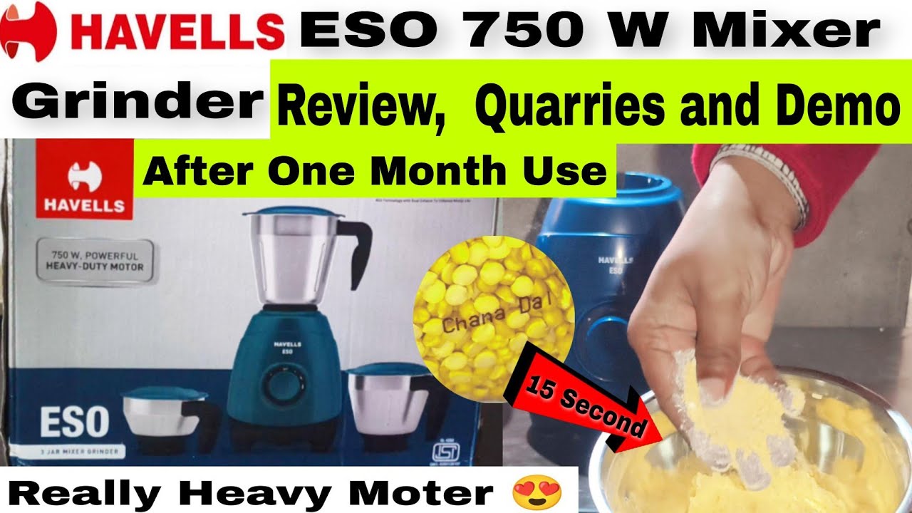 Havells Eso Mixer Grinder Review After One Month Use | Best Mixer Grinder For Home & Kitchen 