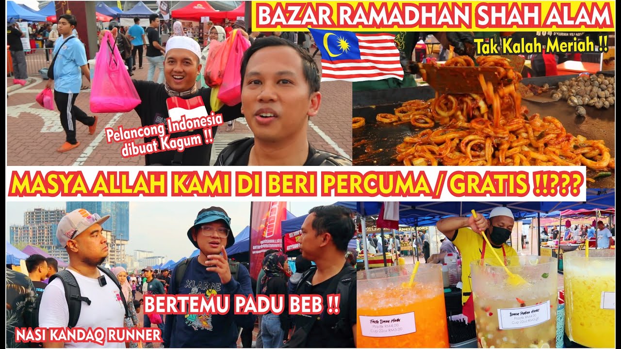PERTAMAKALI KE BAZAR RAMADHAN SHAH ALAM MALAYSIA, KAMI BERTEMU YOUTUBER @PaduBeb @najeemahshar