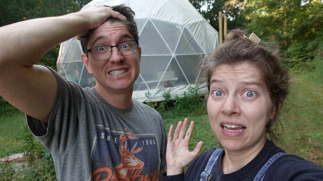 Giant Hole in our Geodesic Dome Home! | August 2024 Vlog | Ohcluck