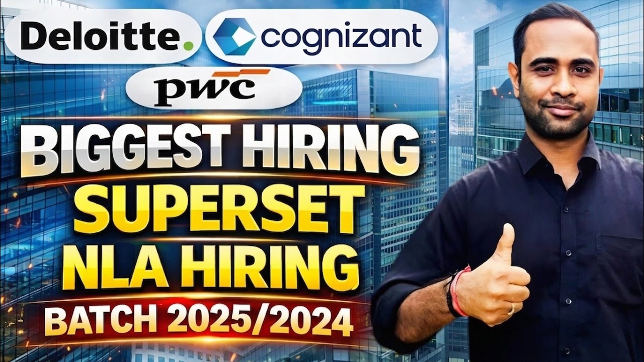 PWC Biggest Hiring | Superset Hiring Cognizant | Deloitte new hiring | Batch 2025 & 2024