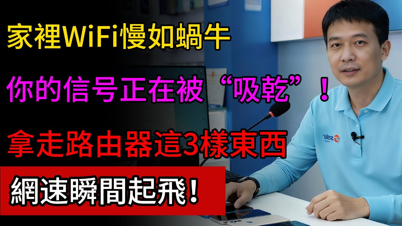 家裡WiFi慢如蝸牛？这3样东西正在“吸干”信号！ 赶紧拿走，網速瞬間起飛#wifi #網速慢 #路由器 #生活小妙招 #健康清泉