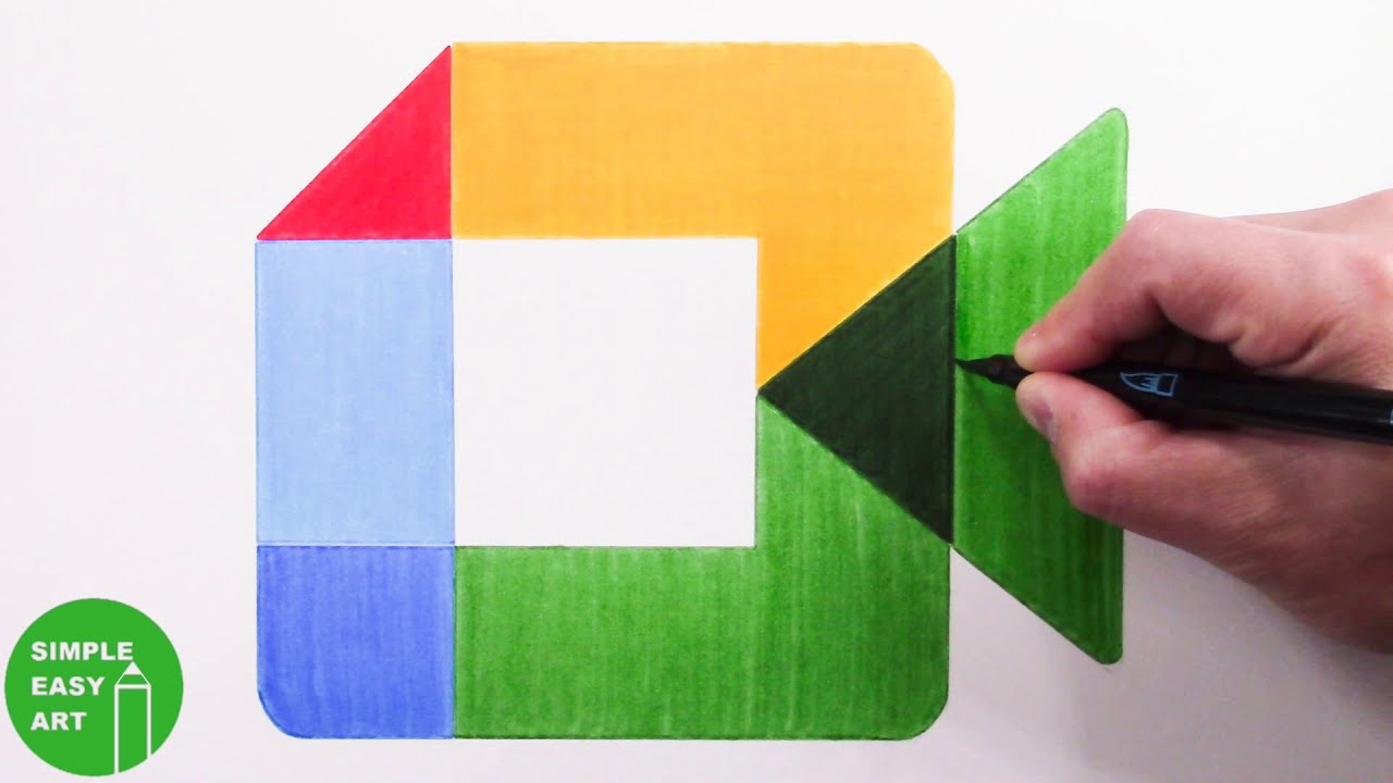 How to Draw the Google Meet App Logo