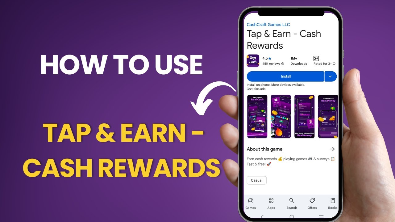 How to use Tap & Earn - Cash Rewards App - Detailed Review