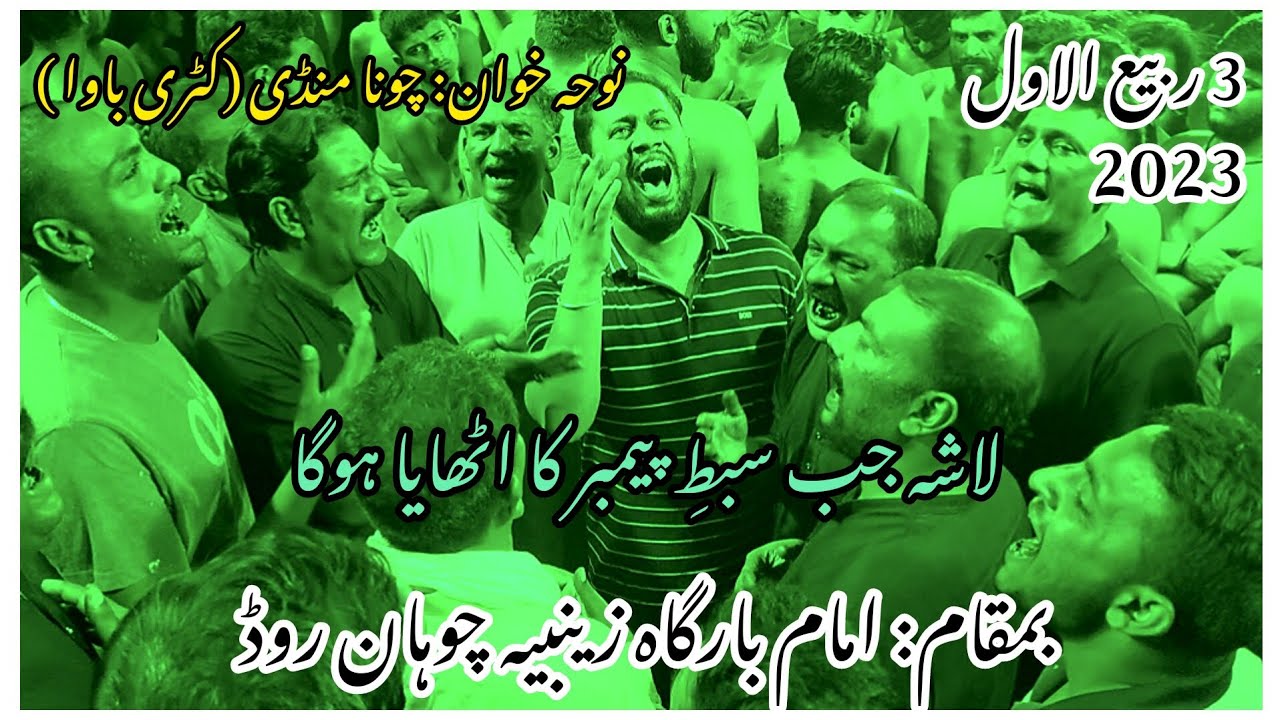 Lasha Jab Sibt e Payambar Ka Uthaya Hoga/Katri Bawa/3 Rabi ul Awal 2023/Imam Bargah Zainabiya