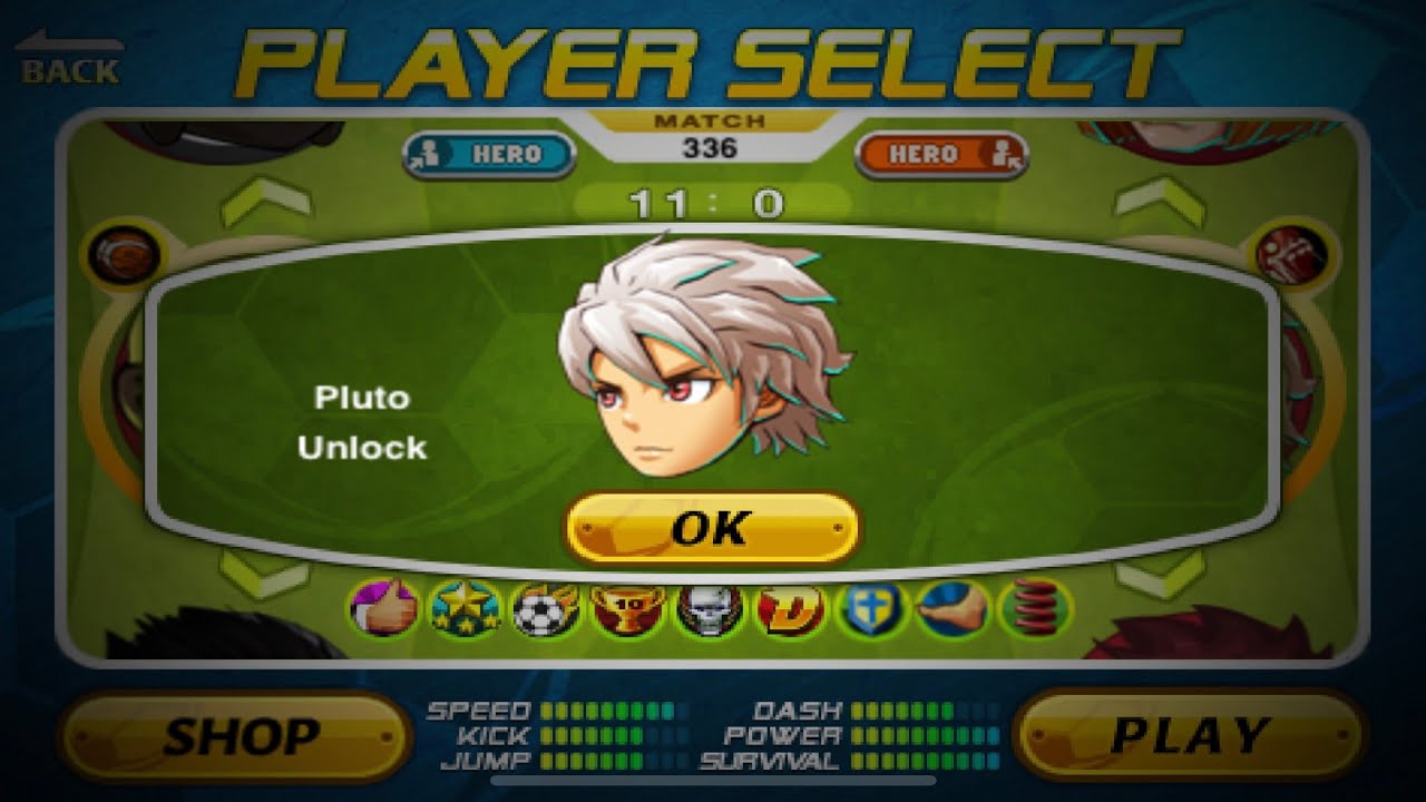 Head Soccer: unlocking Pluto (Titan) with Madagascar