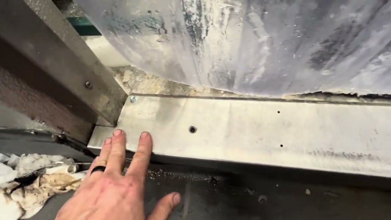 Walk-in freezer - threshold and door heater mangled