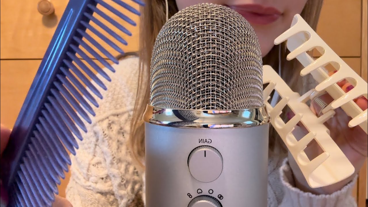 ASMR Clipping & Combing Back Your Hair 🎀