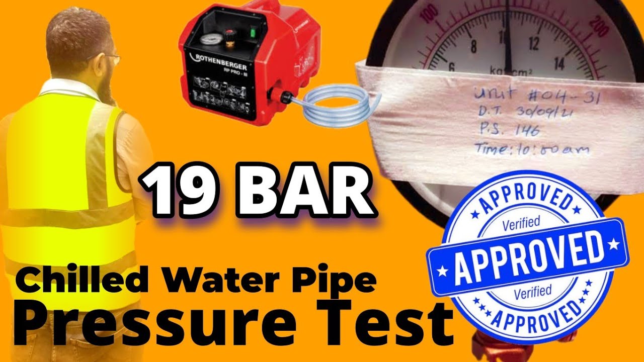 Chilled Water Pipe Pressure Testing | Full Procedure with Hydrostatic Test | 100% Leak Proof Result