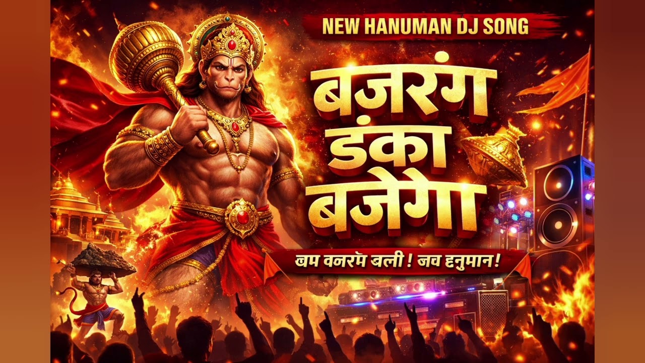 Bajrang Danka Bajega 🚩 | New Hanuman DJ Song 2026 🔥 | Mandir Bass Boosted