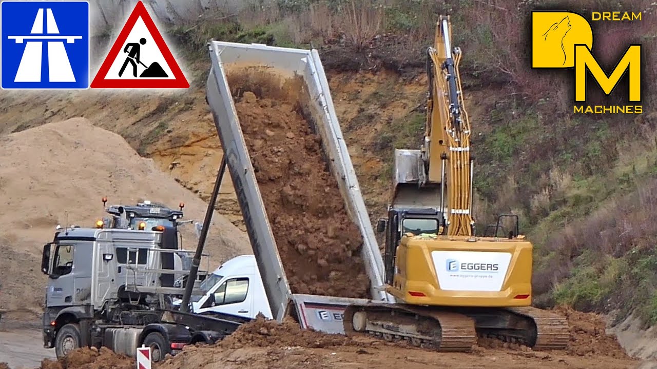 Largest construction project 🚧⚠️⚒️👷 erecting  highway tunnel #160 Caterpillar excavator Wheel loader